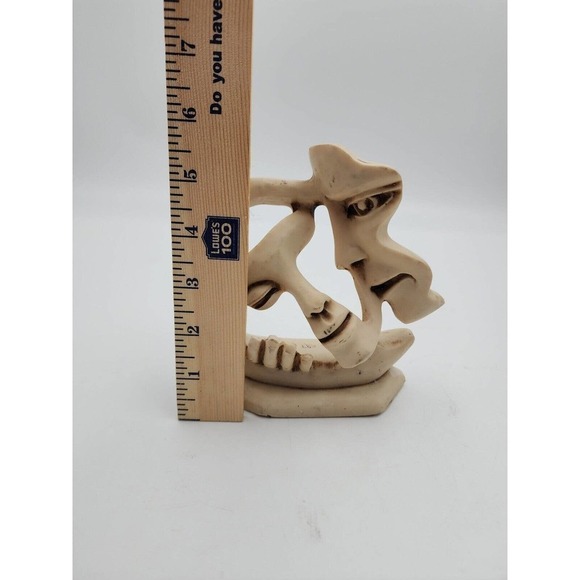 JART Abstract Faces Art Sculpture Loving Kiss Embrace Mexico Vintage Signed - Picture 13 of 14